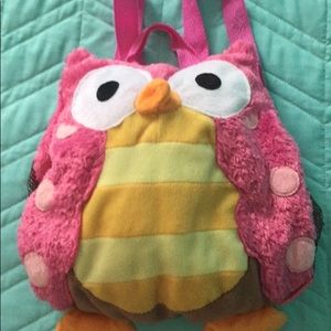 Girls owl mesh back pack